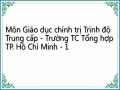 Môn Giáo dục chính trị Trình độ Trung cấp - Trường TC Tổng hợp TP. Hồ Chí Minh