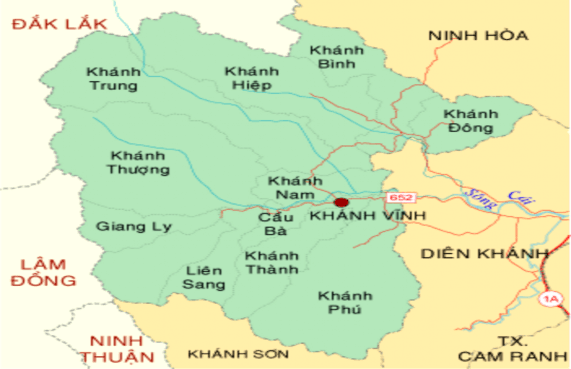 Hình 2 2 Bản đồ hành chính huyện Khánh Vĩnh Nguồn Cổng thông tin điện tử 2