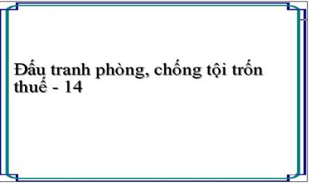 Định Hướng, Quan Điểm Về Đấu Tranh Phòng, Chống Tội Trốn Thuế