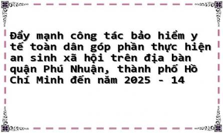 Đẩy mạnh công tác bảo hiểm y tế toàn dân góp phần thực hiện an sinh xã hội trên địa bàn quận Phú Nhuận, thành phố Hồ Chí Minh đến năm 2025 - 14