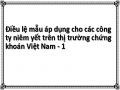 Điều lệ mẫu áp dụng cho các công ty niêm yết trên thị trường chứng khoán Việt Nam - 1