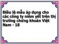 Điều lệ mẫu áp dụng cho các công ty niêm yết trên thị trường chứng khoán Việt Nam - 18