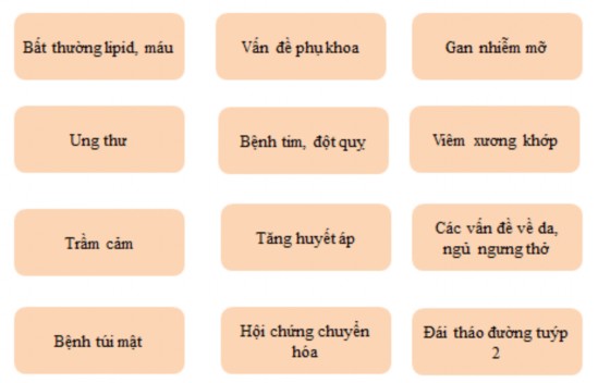 Hình 1 3 Một số bệnh có thể do béo phì gây ra Đối với những học sinh Tiểu 2