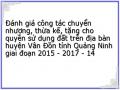 Đánh giá công tác chuyển nhượng, thừa kế, tặng cho quyền sử dụng đất trên địa bàn huyện Vân Đồn tỉnh Quảng Ninh giai đoạn 2015 - 2017 - 14