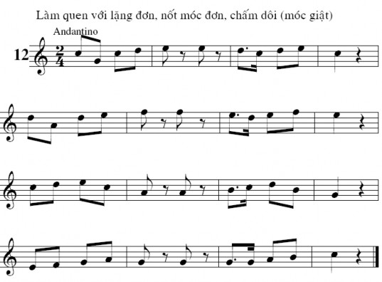 Bài tập 11 Làm quen dấu nối Bài tập 12 LÀM QUEN TIẾT TẤU ĐẢO PHÁCH TRONG MỘT 11