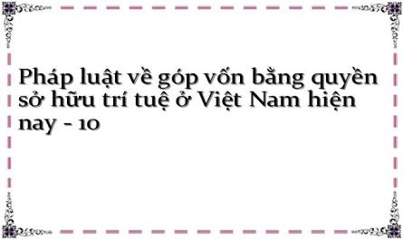 Pháp luật về góp vốn bằng quyền sở hữu trí tuệ ở Việt Nam hiện nay - 10