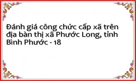 Đánh giá công chức cấp xã trên địa bàn thị xã Phước Long, tỉnh Bình Phước - 18