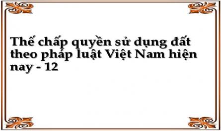 Thế chấp quyền sử dụng đất theo pháp luật Việt Nam hiện nay - 12