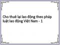 Cho thuê lại lao động theo pháp luật lao động Việt Nam