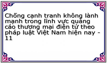 Chống cạnh tranh không lành mạnh trong lĩnh vực quảng cáo thương mại điện tử theo pháp luật Việt Nam hiện nay - 11