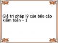 Giá trị pháp lý của báo cáo kiểm toán