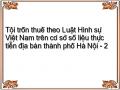 Tội trốn thuế theo Luật Hình sự Việt Nam trên cơ sở số liệu thực tiễn địa bàn thành phố Hà Nội - 2