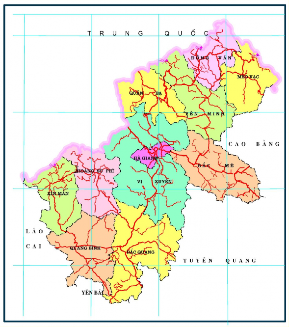 Nguồn Sở Nội vụ tỉnh Hà Giang Hình 3 1 Sơ đồ hành chính tỉnh Hà Giang Địa 1
