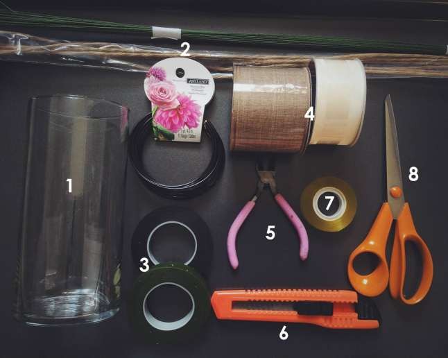 Hình 44 – Dụng cụ dùng để cắm hoa Một số loại lá trang trí Lá phụ cắm 1