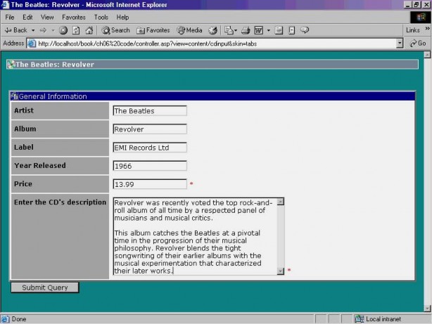 Đây là một ví dụ của cách sử dụng nó property description Enter the CD 39 s 4