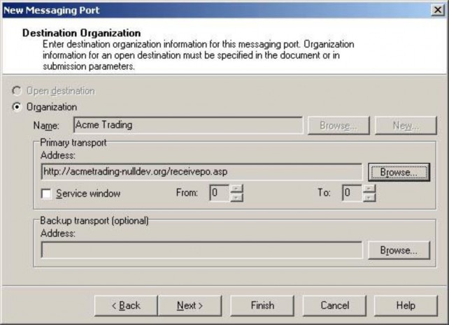 Chúng ta cần chỉ rõ tổ chức nơi đến và kiểu vận chuyển đầu tiên Nơi 4