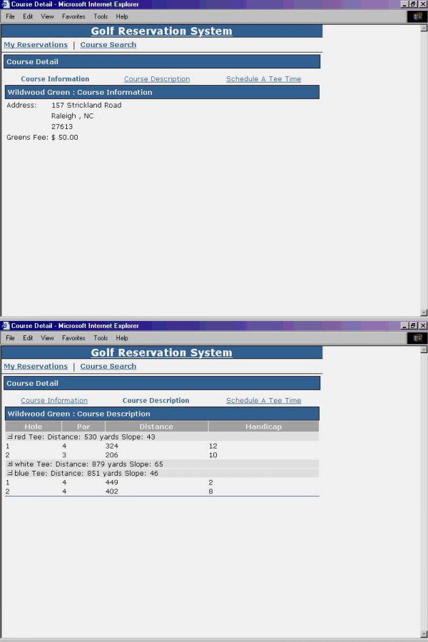 CourseSearch aspx Cung cấp một biểu mẫu hỏi người sử dụng các thông số tìm 1