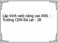 Lập trình web nâng cao XML - Trường CĐN Đà Lạt - 28