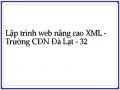 Lập trình web nâng cao XML - Trường CĐN Đà Lạt - 32