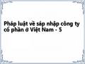 Các Quy Định Của Pháp Luật Việt Nam Hiện Nay Về Sáp Nhập Ctcp