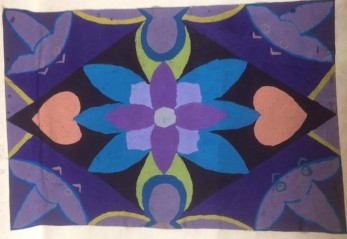 Trang trí thảm – Hà Thị Hoa Lớp Họa K5B Trang trí thảm – Lều Thùy Linh Lớp 4