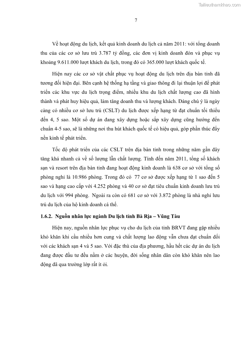 Luận văn thạc sĩ Nâng cao chất lượng đào tạo nguồn nhân lực ngành du lịch tại tỉnh Bà Rịa – Vũng Tàu - 2 Trang 24
