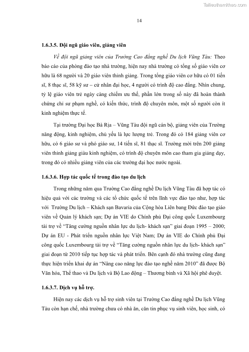 Luận văn thạc sĩ Nâng cao chất lượng đào tạo nguồn nhân lực ngành du lịch tại tỉnh Bà Rịa – Vũng Tàu - 3 Trang 31