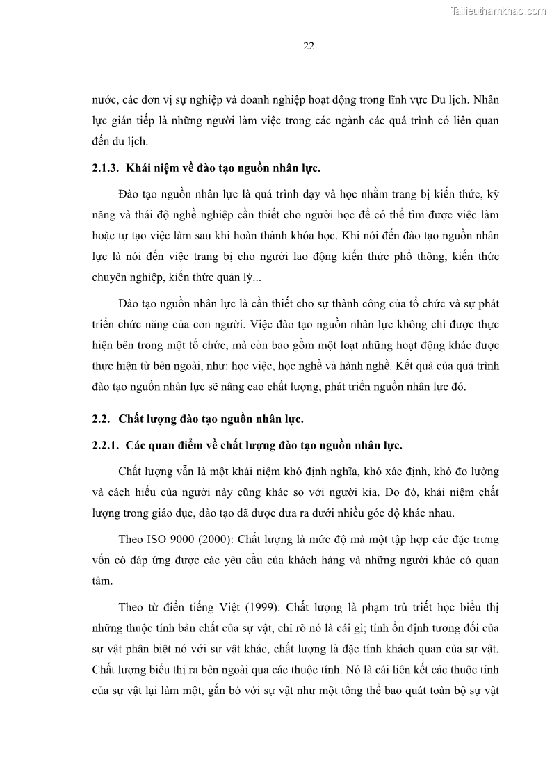 Luận văn thạc sĩ Nâng cao chất lượng đào tạo nguồn nhân lực ngành du lịch tại tỉnh Bà Rịa – Vũng Tàu - 4 Trang 39