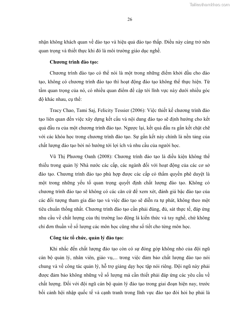 Luận văn thạc sĩ Nâng cao chất lượng đào tạo nguồn nhân lực ngành du lịch tại tỉnh Bà Rịa – Vũng Tàu - 4 Trang 43