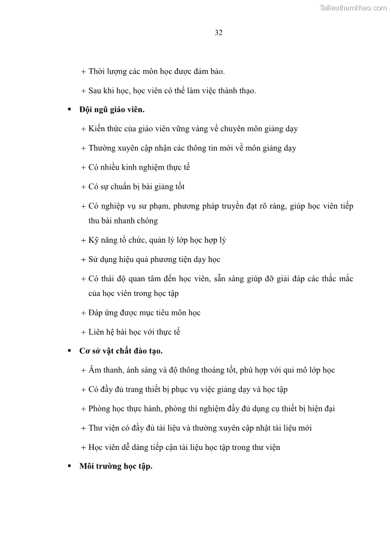 Luận văn thạc sĩ Nâng cao chất lượng đào tạo nguồn nhân lực ngành du lịch tại tỉnh Bà Rịa – Vũng Tàu - 5 Trang 49
