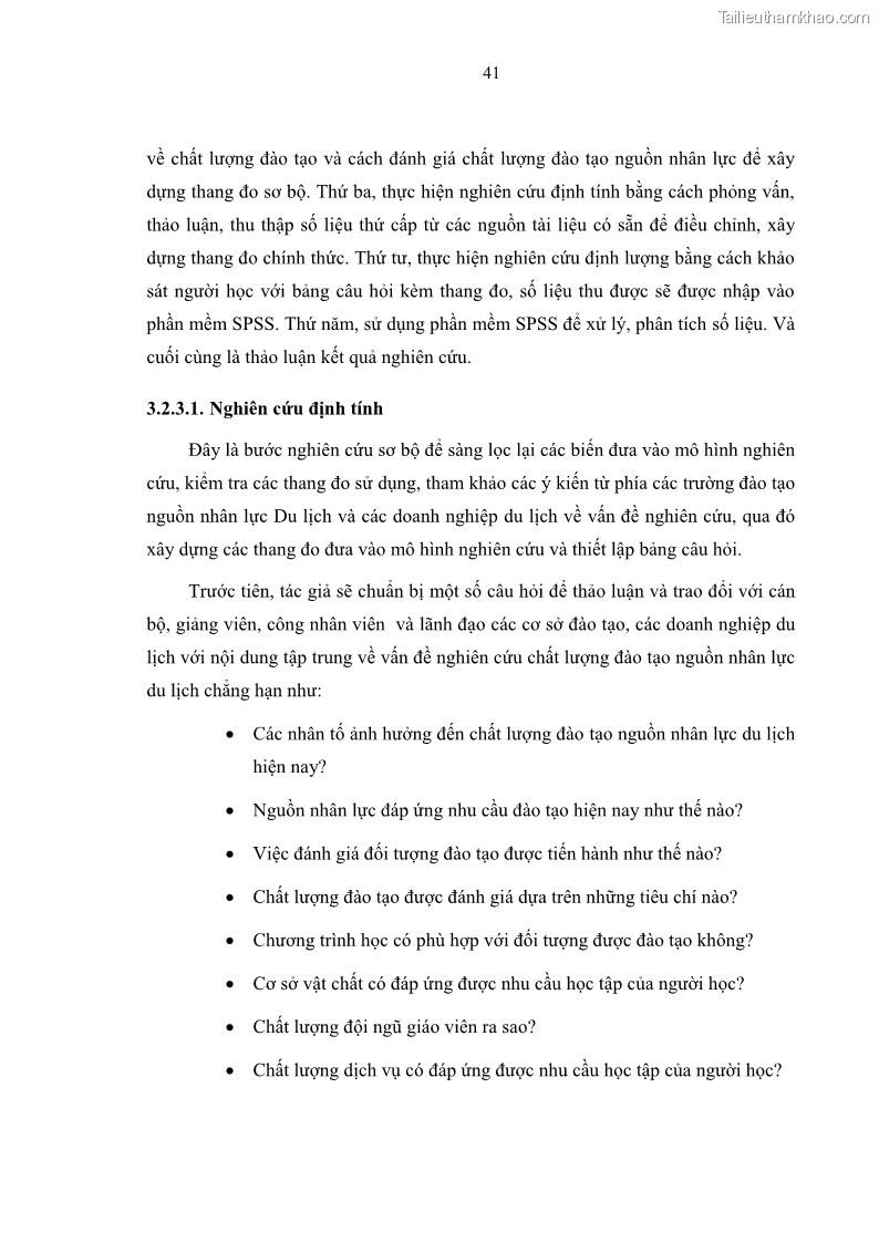 Luận văn thạc sĩ Nâng cao chất lượng đào tạo nguồn nhân lực ngành du lịch tại tỉnh Bà Rịa – Vũng Tàu - 5 Trang 58
