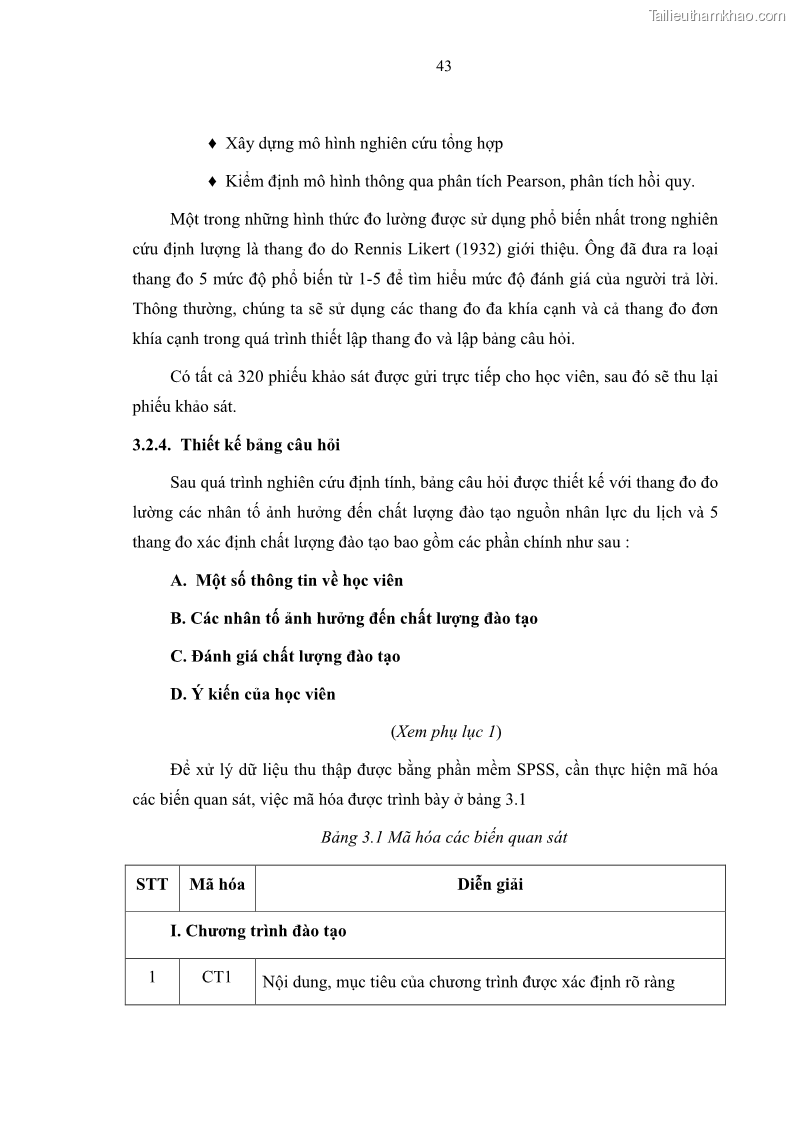 Luận văn thạc sĩ Nâng cao chất lượng đào tạo nguồn nhân lực ngành du lịch tại tỉnh Bà Rịa – Vũng Tàu - 5 Trang 60
