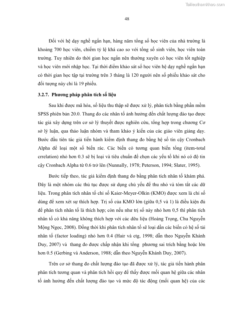 Luận văn thạc sĩ Nâng cao chất lượng đào tạo nguồn nhân lực ngành du lịch tại tỉnh Bà Rịa – Vũng Tàu - 6 Trang 65