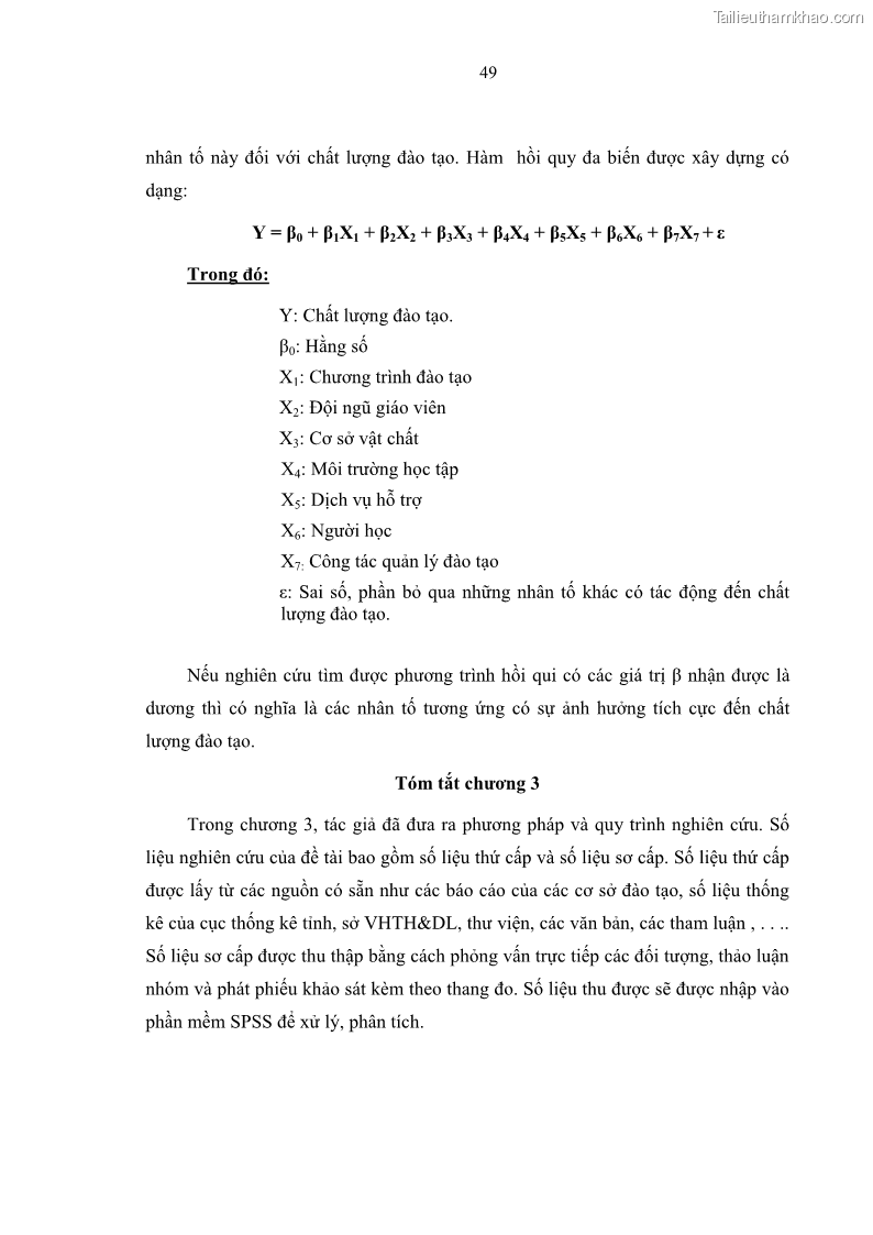 Luận văn thạc sĩ Nâng cao chất lượng đào tạo nguồn nhân lực ngành du lịch tại tỉnh Bà Rịa – Vũng Tàu - 6 Trang 66