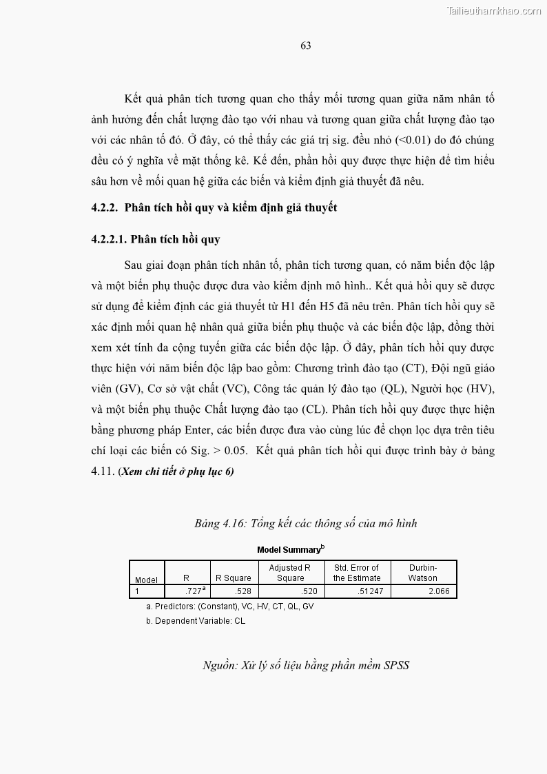 Luận văn thạc sĩ Nâng cao chất lượng đào tạo nguồn nhân lực ngành du lịch tại tỉnh Bà Rịa – Vũng Tàu - 7 Trang 80