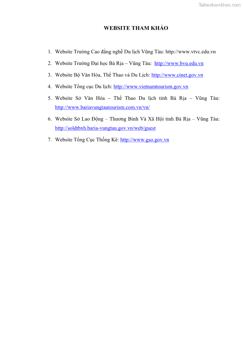 Luận văn thạc sĩ Nâng cao chất lượng đào tạo nguồn nhân lực ngành du lịch tại tỉnh Bà Rịa – Vũng Tàu - 9 Trang 98