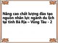 Nâng cao chất lượng đào tạo nguồn nhân lực ngành du lịch tại tỉnh Bà Rịa – Vũng Tàu - 2