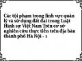 Các tội phạm trong lĩnh vực quản lý và sử dụng đất đai trong Luật Hình sự Việt Nam Trên cơ sở nghiên cứu thực tiễn trên địa bàn thành phố Hà Nội
