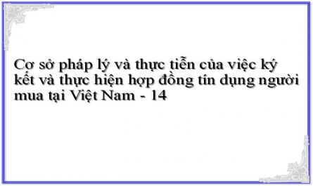 Cơ sở pháp lý và thực tiễn của việc ký kết và thực hiện hợp đồng tín dụng người mua tại Việt Nam - 14