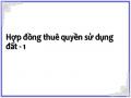 Hợp đồng thuê quyền sử dụng đất - 1