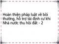 Hoàn thiện pháp luật về bồi thường, hỗ trợ tái định cư khi Nhà nước thu hồi đất - 2