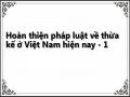 Hoàn thiện pháp luật về thừa kế ở Việt Nam hiện nay