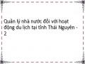 Quản lý nhà nước đối với hoạt động du lịch tại tỉnh Thái Nguyên - 2