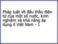 Pháp luật về đấu thầu điện tử của một số nước, kinh nghiệm và khả năng áp dụng ở Việt Nam - 1