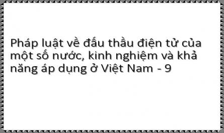 Hệ Thống Pháp Luật Về Đấu Thầu Điện Tử (Xét Trên Khía Cạnh Thương Mại Điện Tử) Và