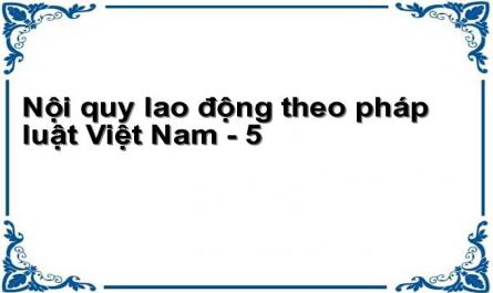 Nội quy lao động theo pháp luật Việt Nam - 5