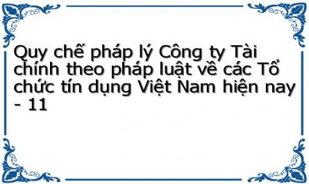 Quy chế pháp lý Công ty Tài chính theo pháp luật về các Tổ chức tín dụng Việt Nam hiện nay - 11