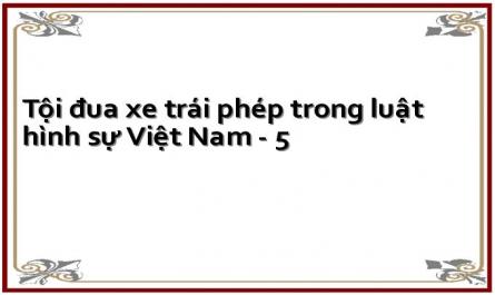 Tội Đua Xe Trái Phép Theo Quy Định Của Bộ Luật Hình Sự Việt Nam Năm 1999