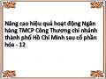 Nâng cao hiệu quả hoạt động Ngân hàng TMCP Công Thương chi nhánh thành phố Hồ Chí Minh sau cổ phần hóa - 12