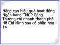 Nâng cao hiệu quả hoạt động Ngân hàng TMCP Công Thương chi nhánh thành phố Hồ Chí Minh sau cổ phần hóa - 14